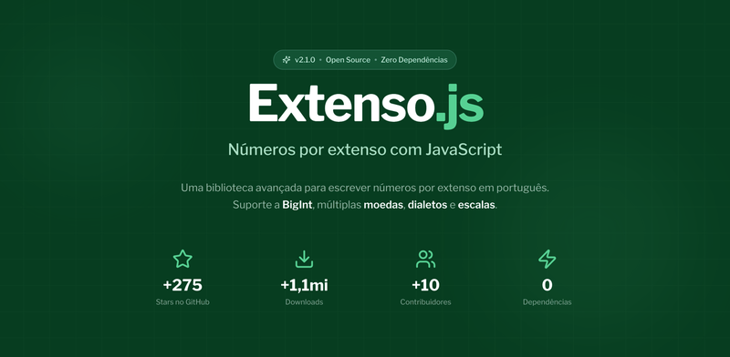 Extenso.js - Números por extenso com JavaScript